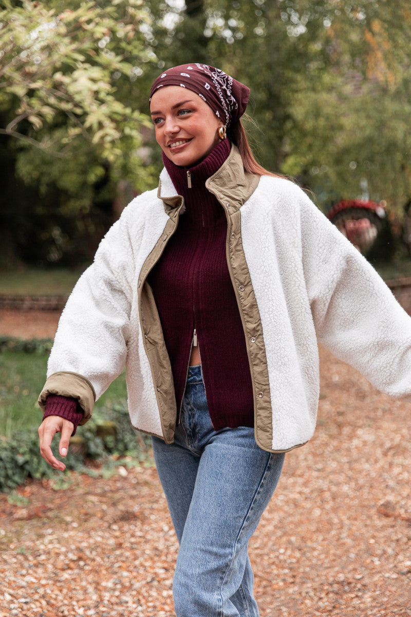 CLOUD Kaki - Veste Réversible