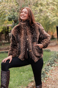DUSTY Chocolat - Veste Fausse Fourrure