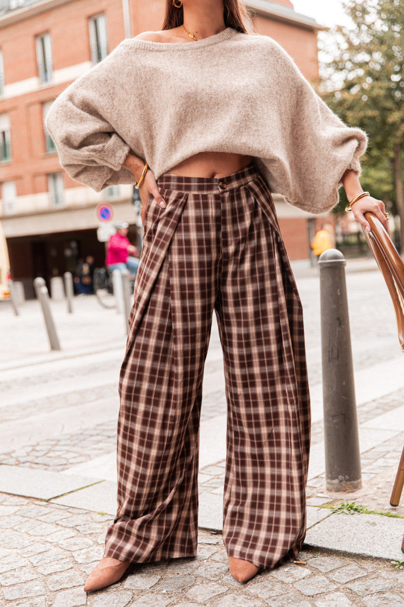 ENZA Coffee - Pantalon À Carreaux