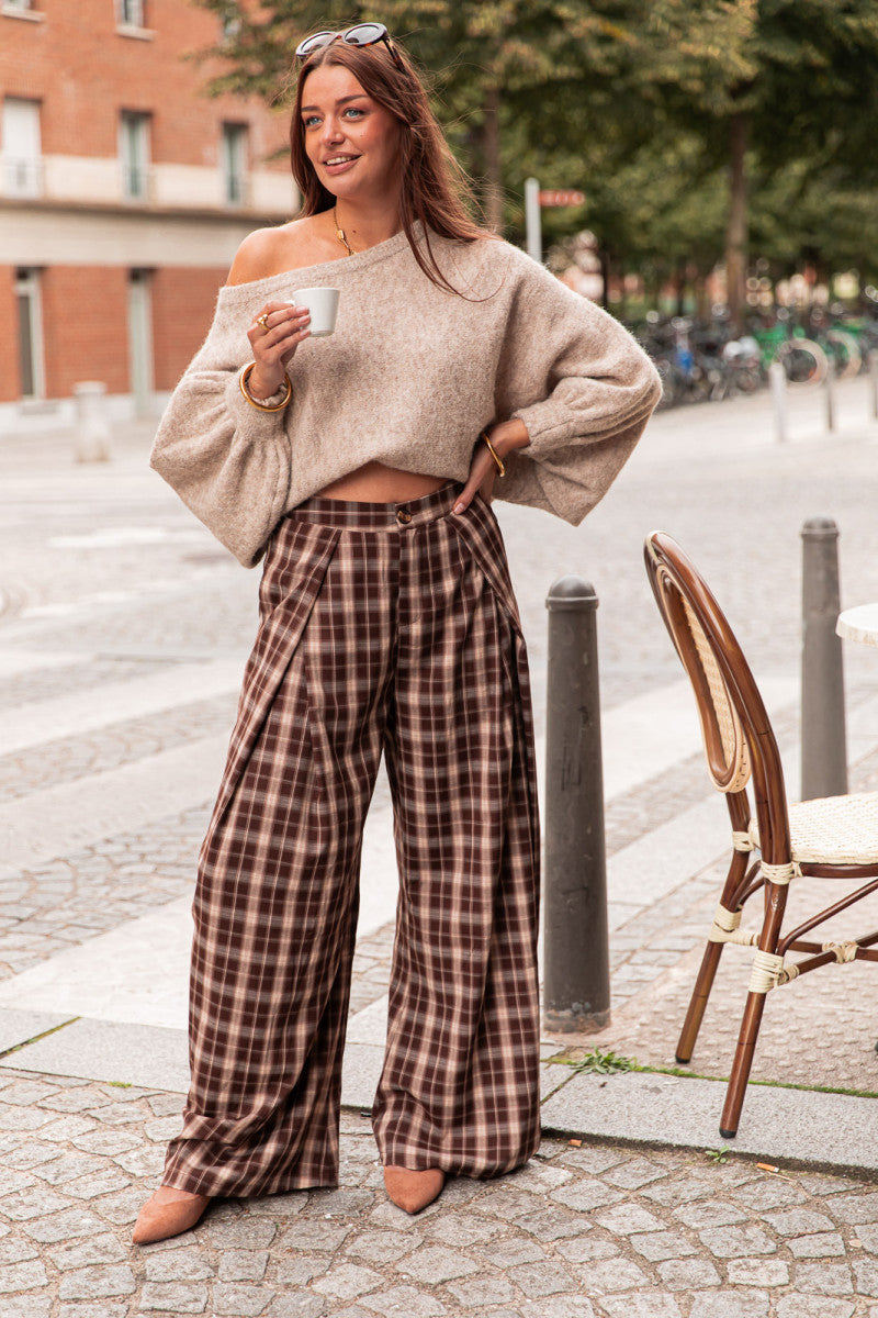 ENZA Coffee - Pantalon À Carreaux