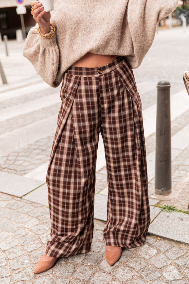 ENZA Coffee - Pantalon À Carreaux