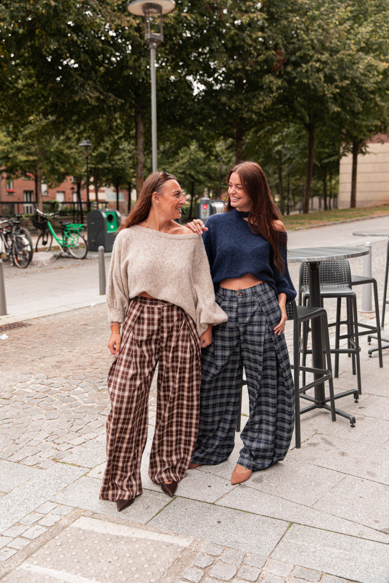 ENZA Coffee - Pantalon À Carreaux