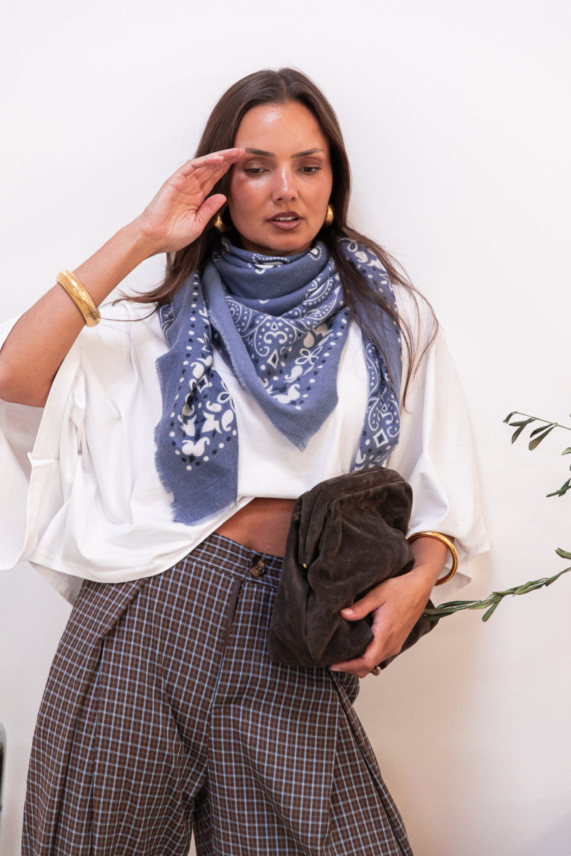 GAT Bleu Denim - Écharpe Bandana