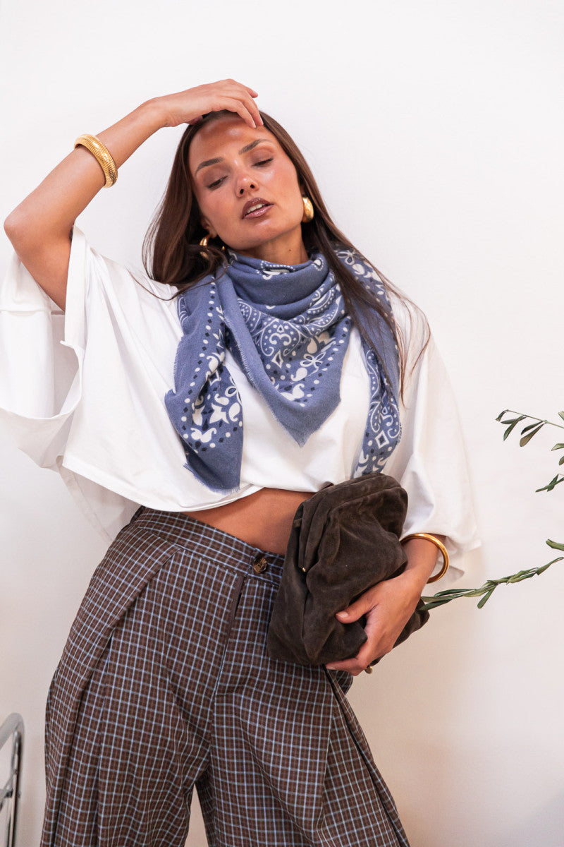 GAT Bleu Denim - Écharpe Bandana