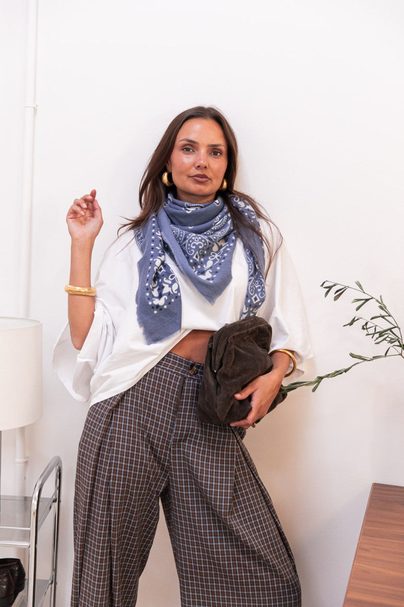 GAT Bleu Denim - Écharpe Bandana