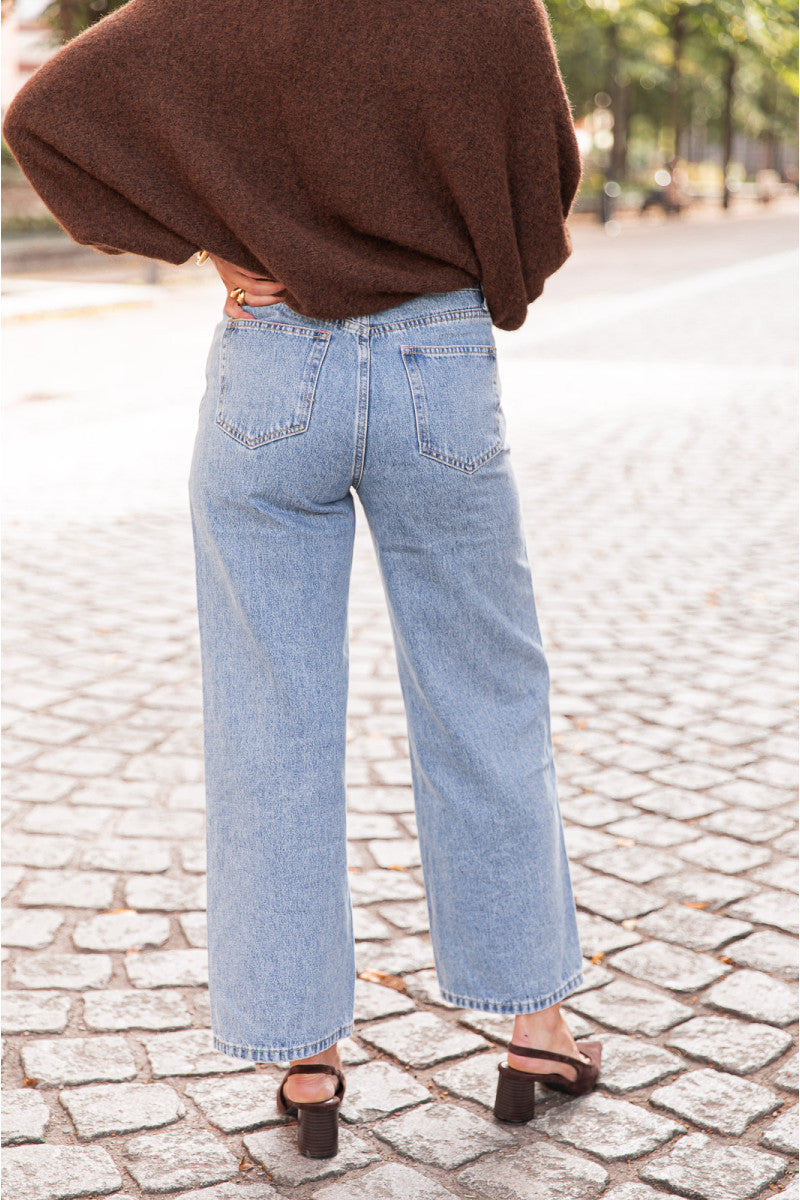 GIOVANI Bleu Clair - Jean Wide Leg