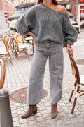GIOVANI Gris - Jean Wide Leg