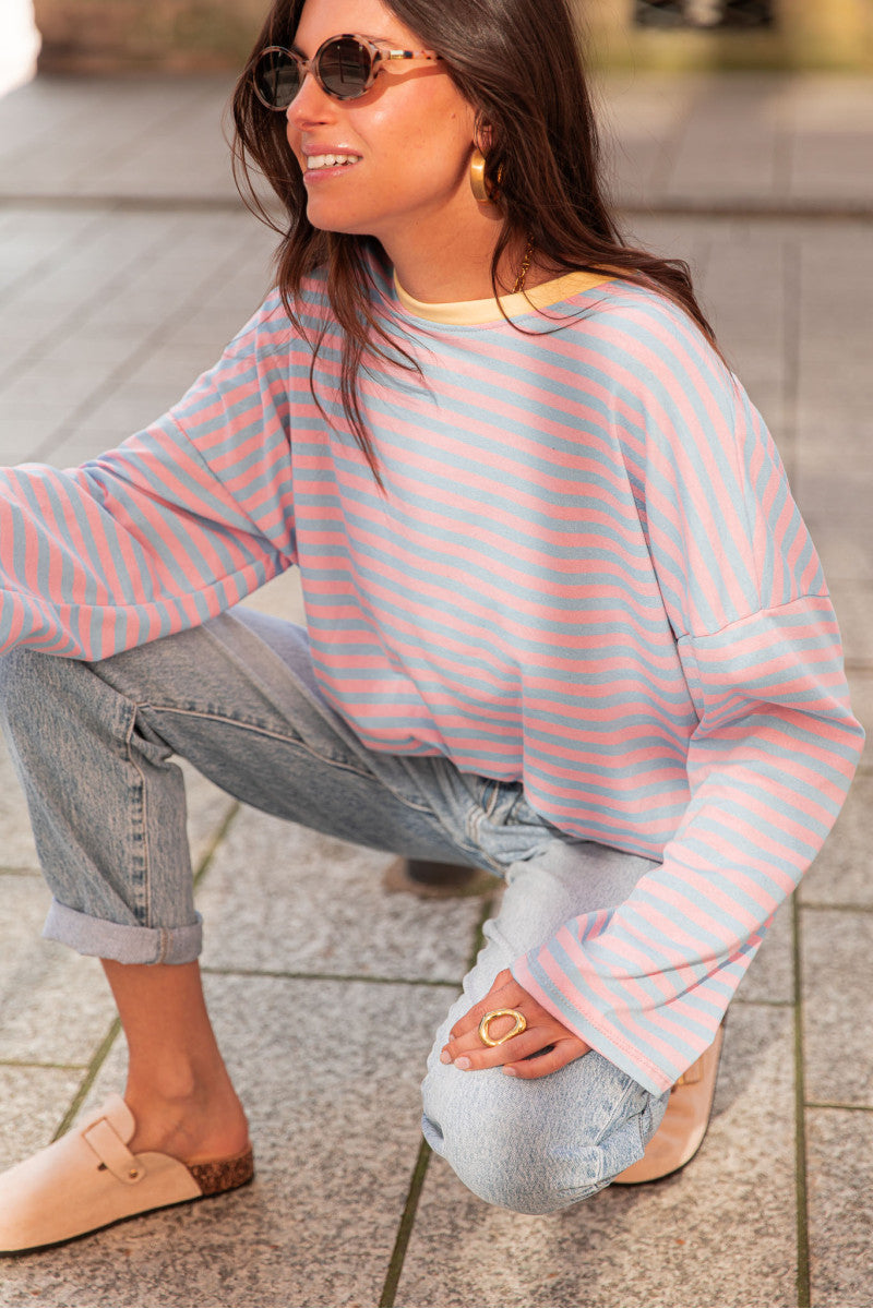 ISIA Bleu/Jaune - Top Oversize
