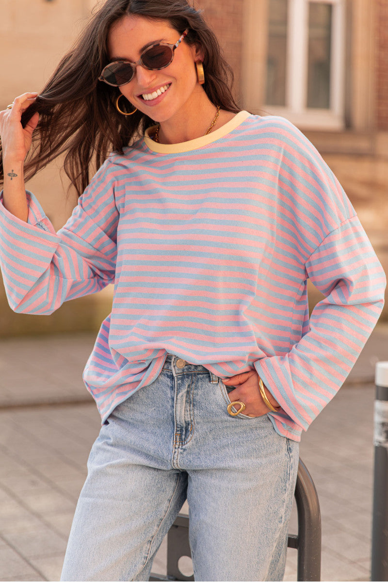 ISIA Bleu/Jaune - Top Oversize