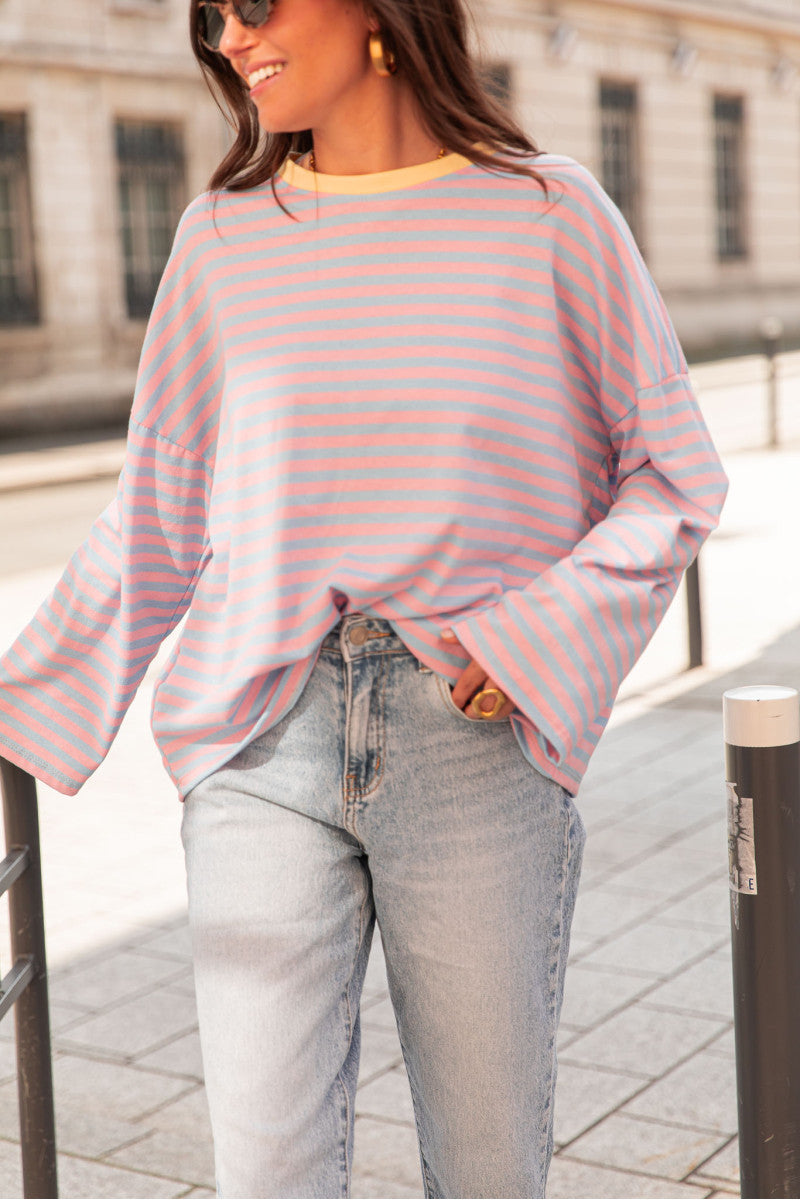 ISIA Bleu/Jaune - Top Oversize