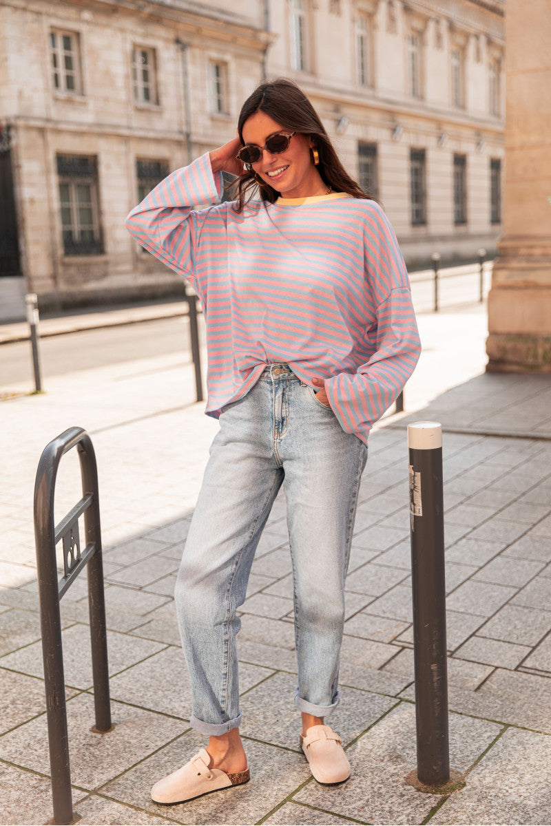 ISIA Bleu/Jaune - Top Oversize