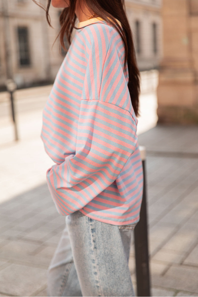 ISIA Bleu/Jaune - Top Oversize