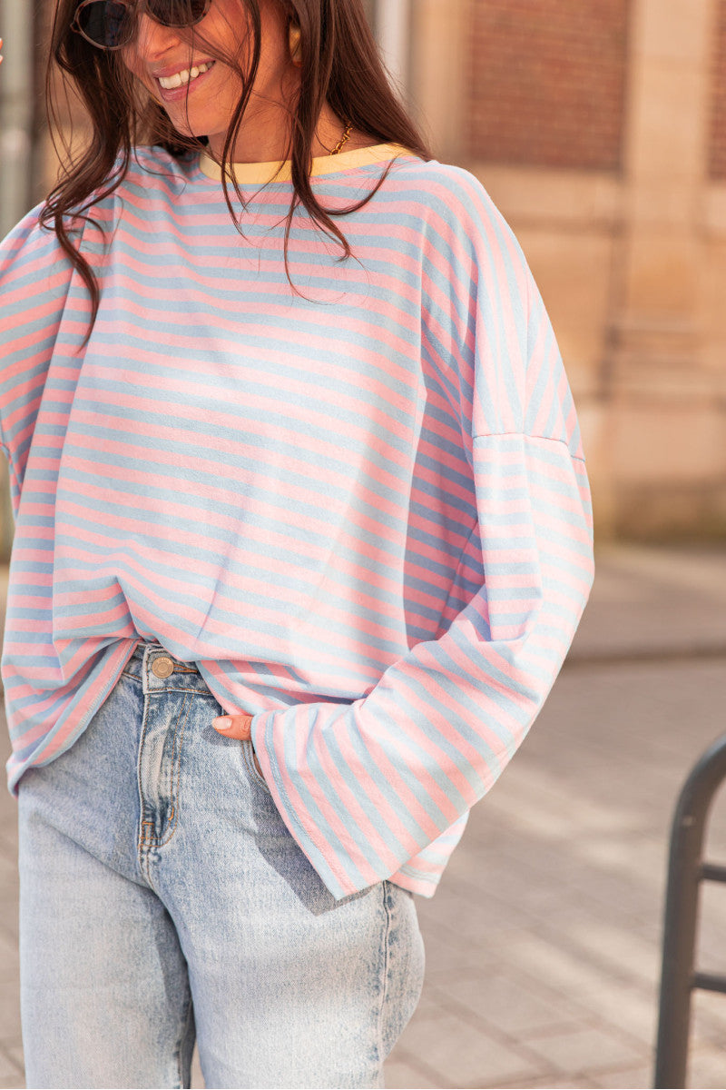 ISIA Bleu/Jaune - Top Oversize