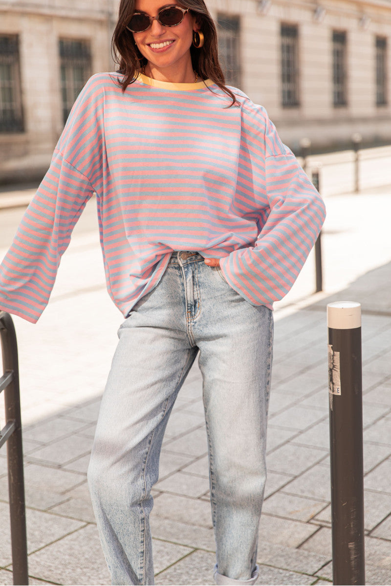 ISIA Bleu/Jaune - Top Oversize