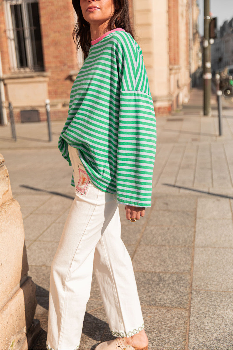 ISIA Vert/Rose - Top Oversize