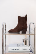 LÉNAH Chocolat - Bottines Daim Véritable