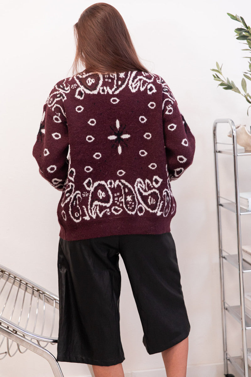 LORYS Bordeaux - Gilet Bandana
