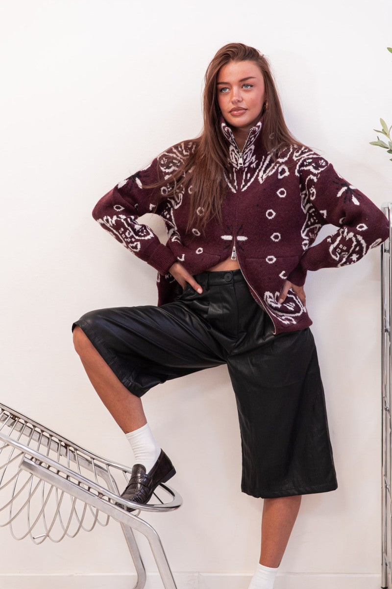 LORYS Bordeaux - Gilet Bandana