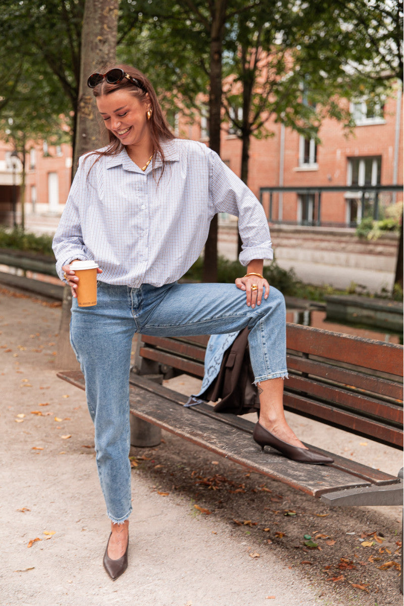 MATTIAS Bleu Clair - Jean Mom