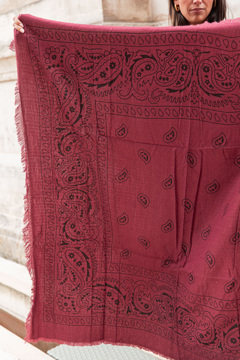 MILI Bordeaux - Écharpe Bandana