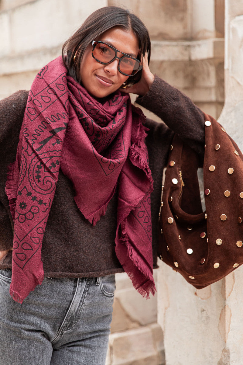 MILI Bordeaux - Écharpe Bandana