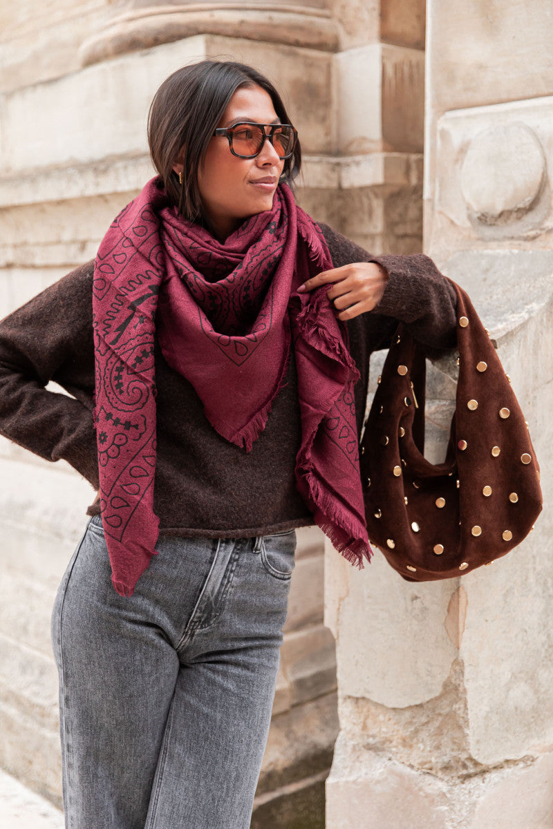 MILI Bordeaux - Écharpe Bandana