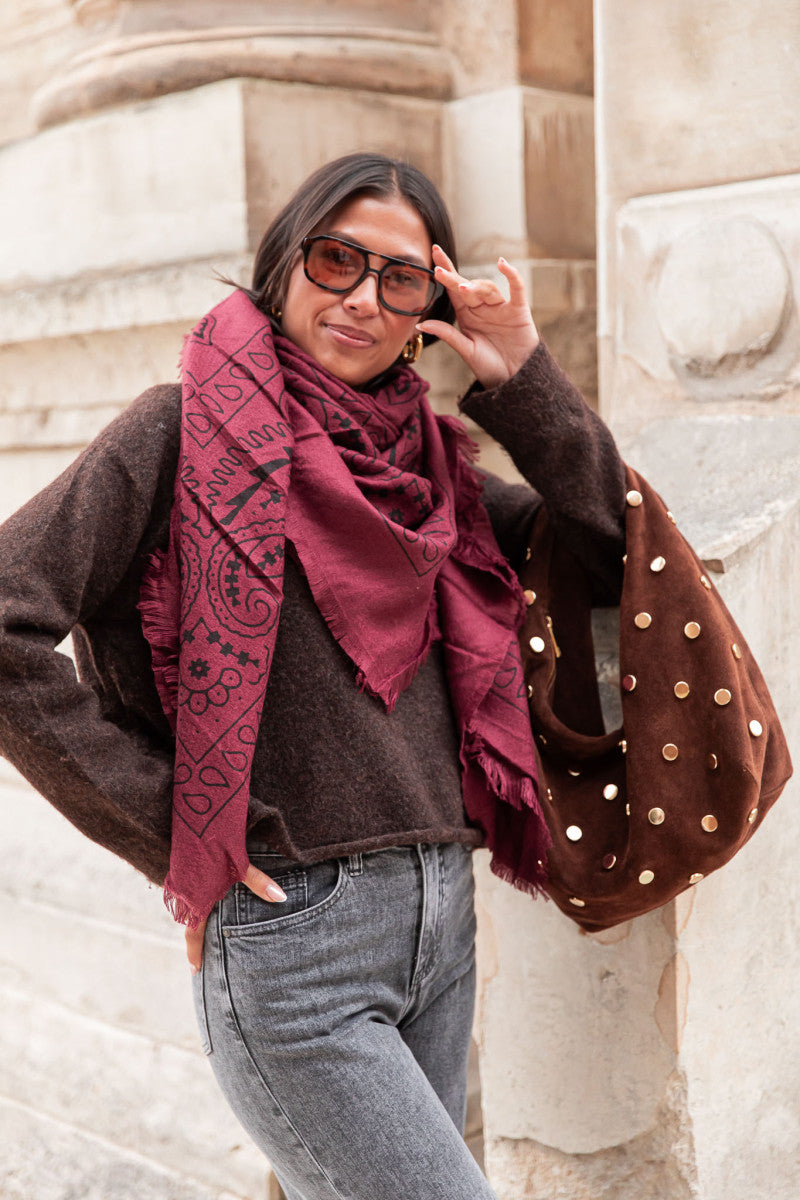 MILI Bordeaux - Écharpe Bandana