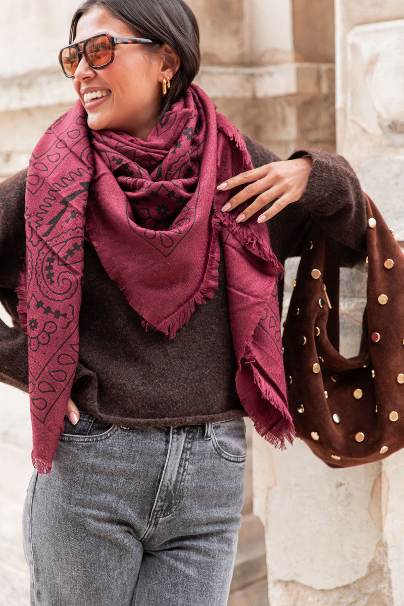 MILI Bordeaux - Écharpe Bandana