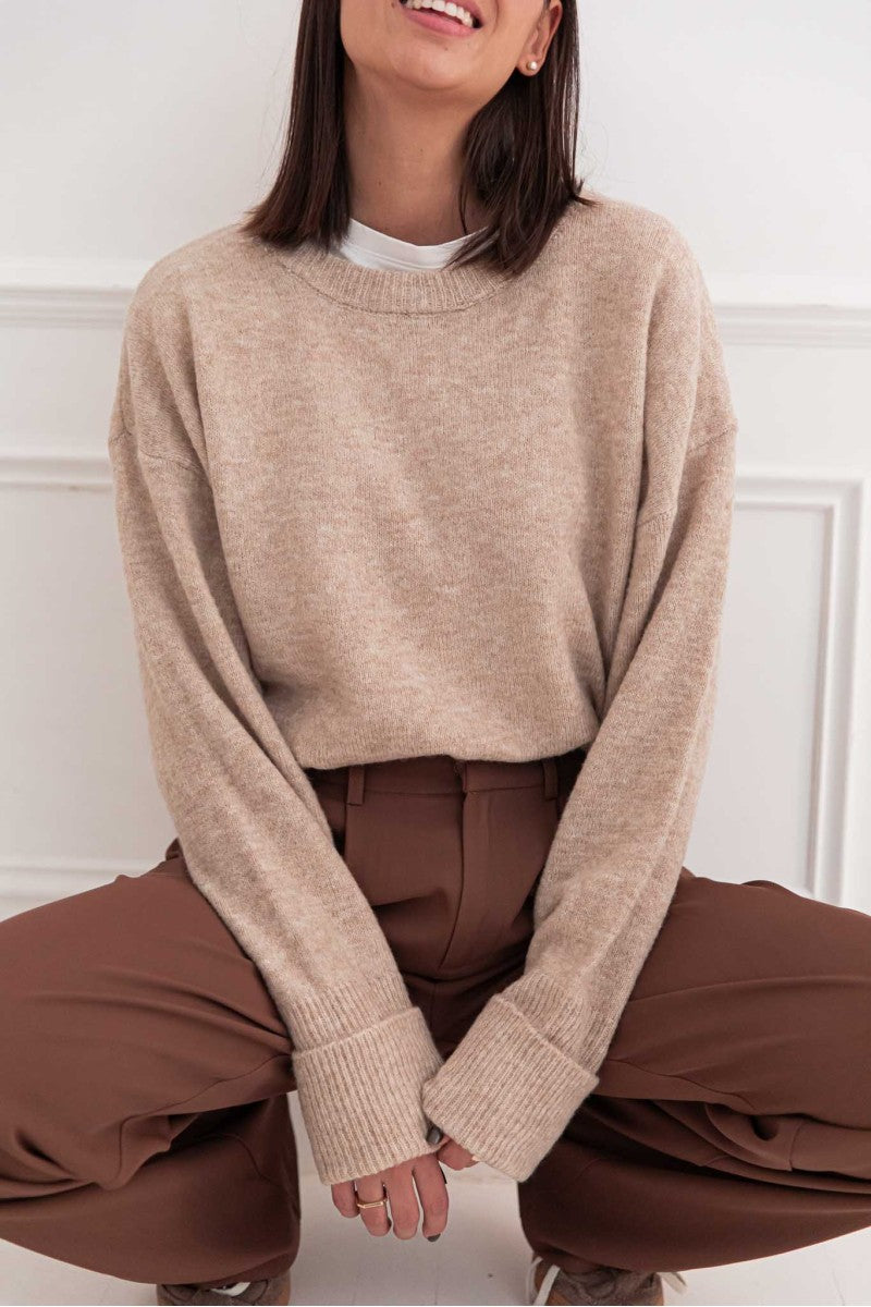 MOELLEUX Beige - Pull Doux