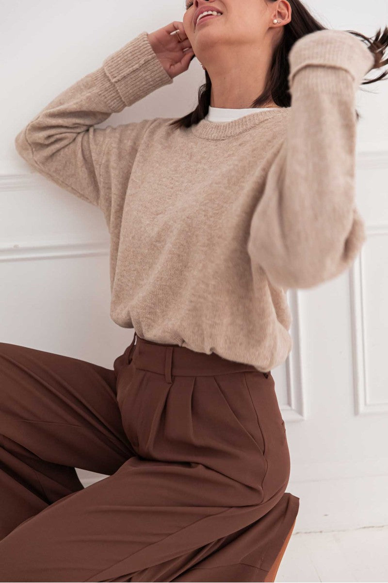 MOELLEUX Beige - Pull Doux