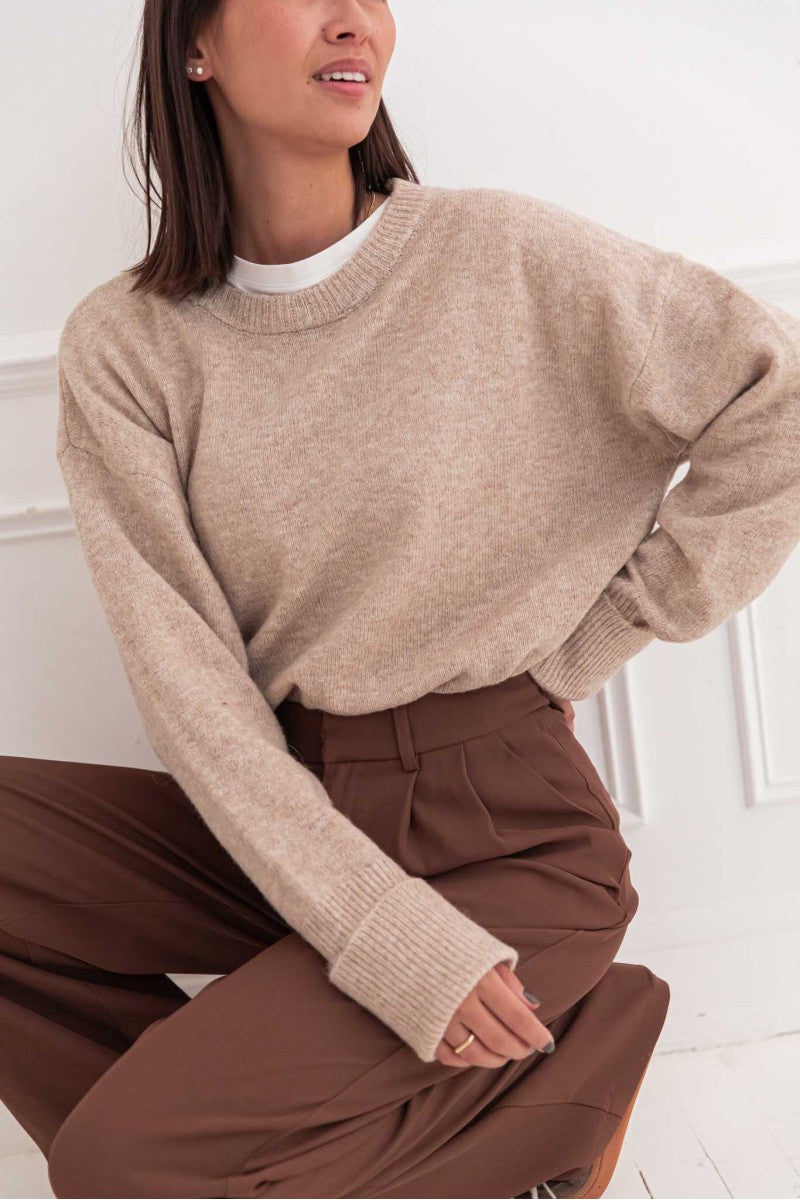 MOELLEUX Beige - Pull Doux