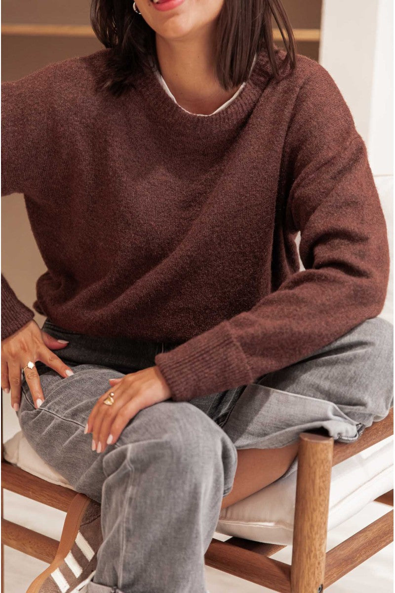 MOELLEUX Chocolat - Pull Doux