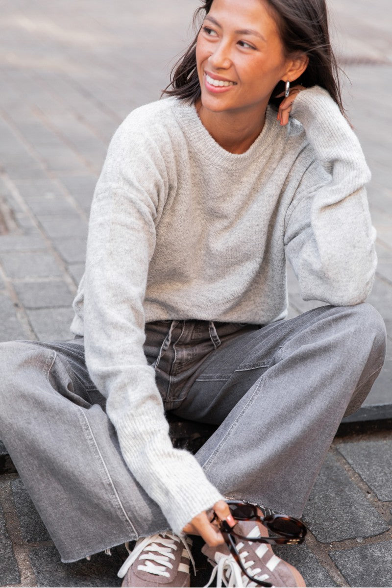 MOELLEUX Gris Clair - Pull Doux