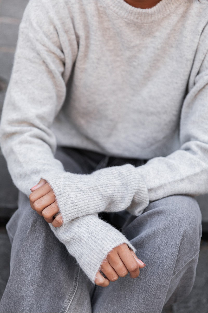MOELLEUX Gris Clair - Pull Doux