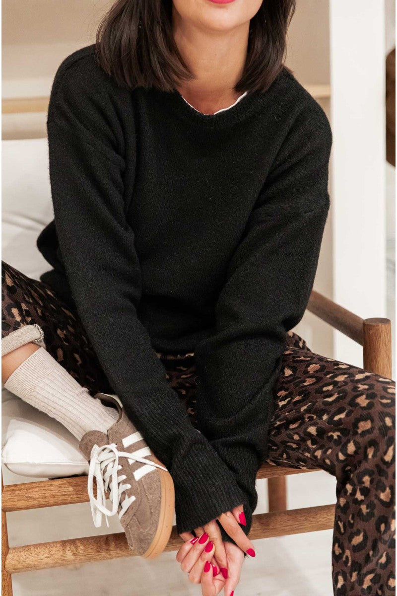 MOELLEUX Noir - Pull Doux