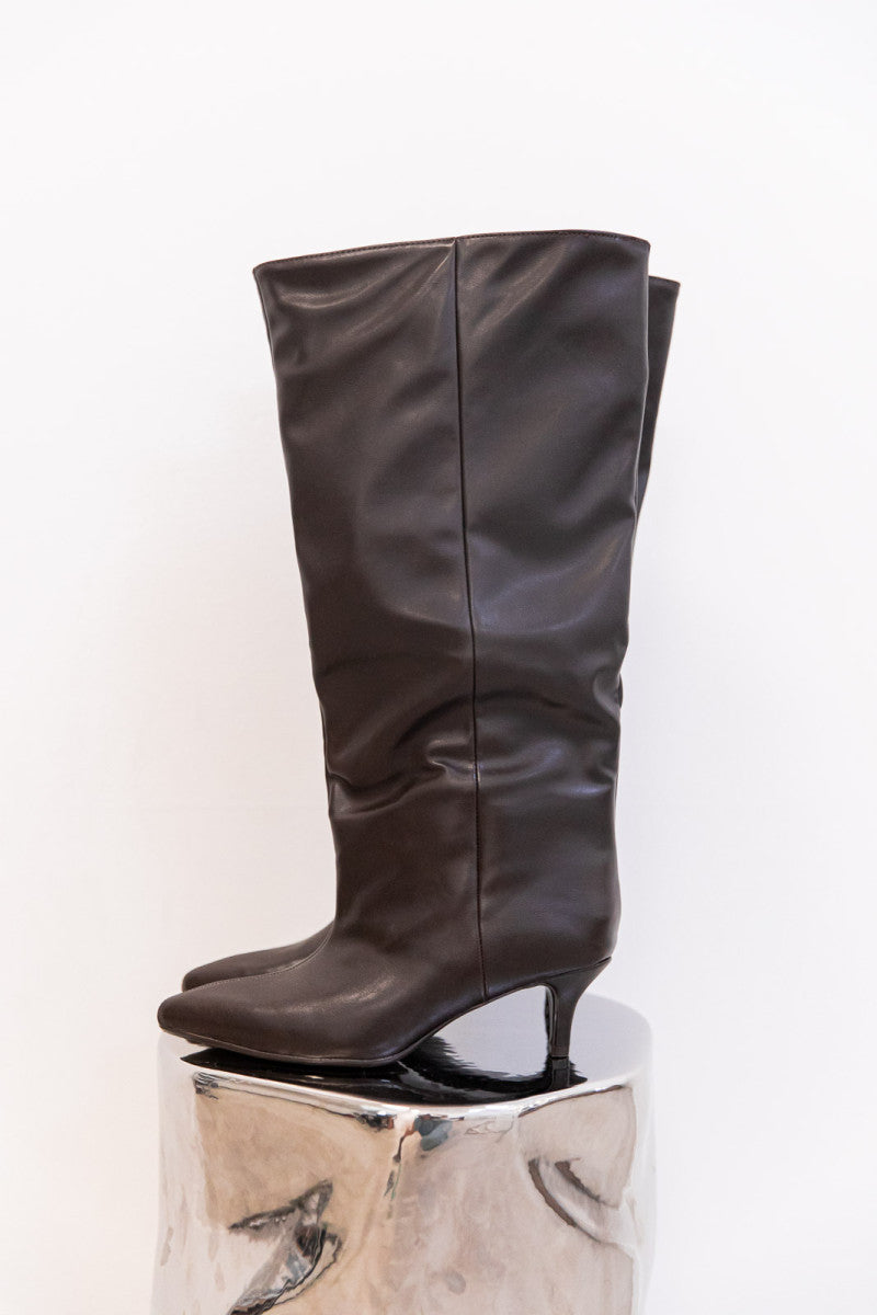 NAPOLI Chocolat - Bottes Similicuir
