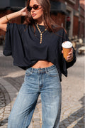 NORIA Bleu Marine - T-Shirt Oversize