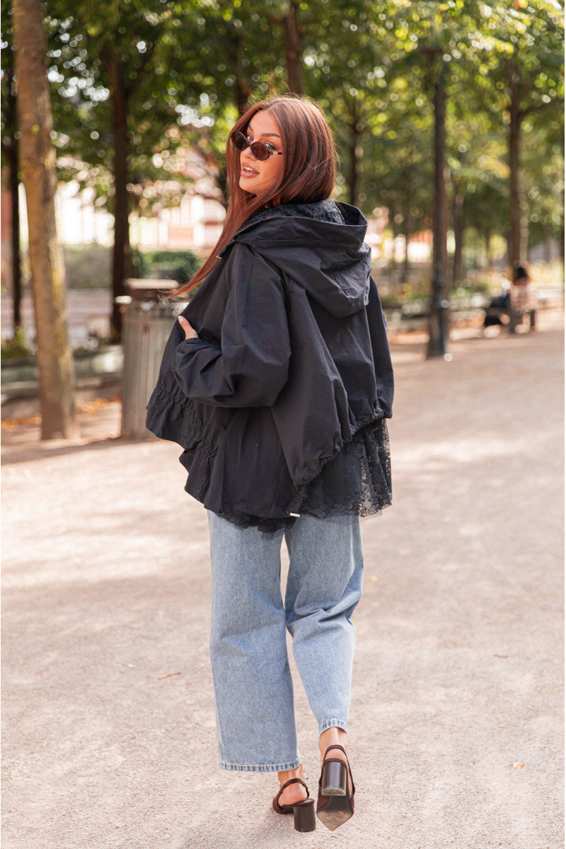 PENNY Bleu Marine - Parka Dentelle