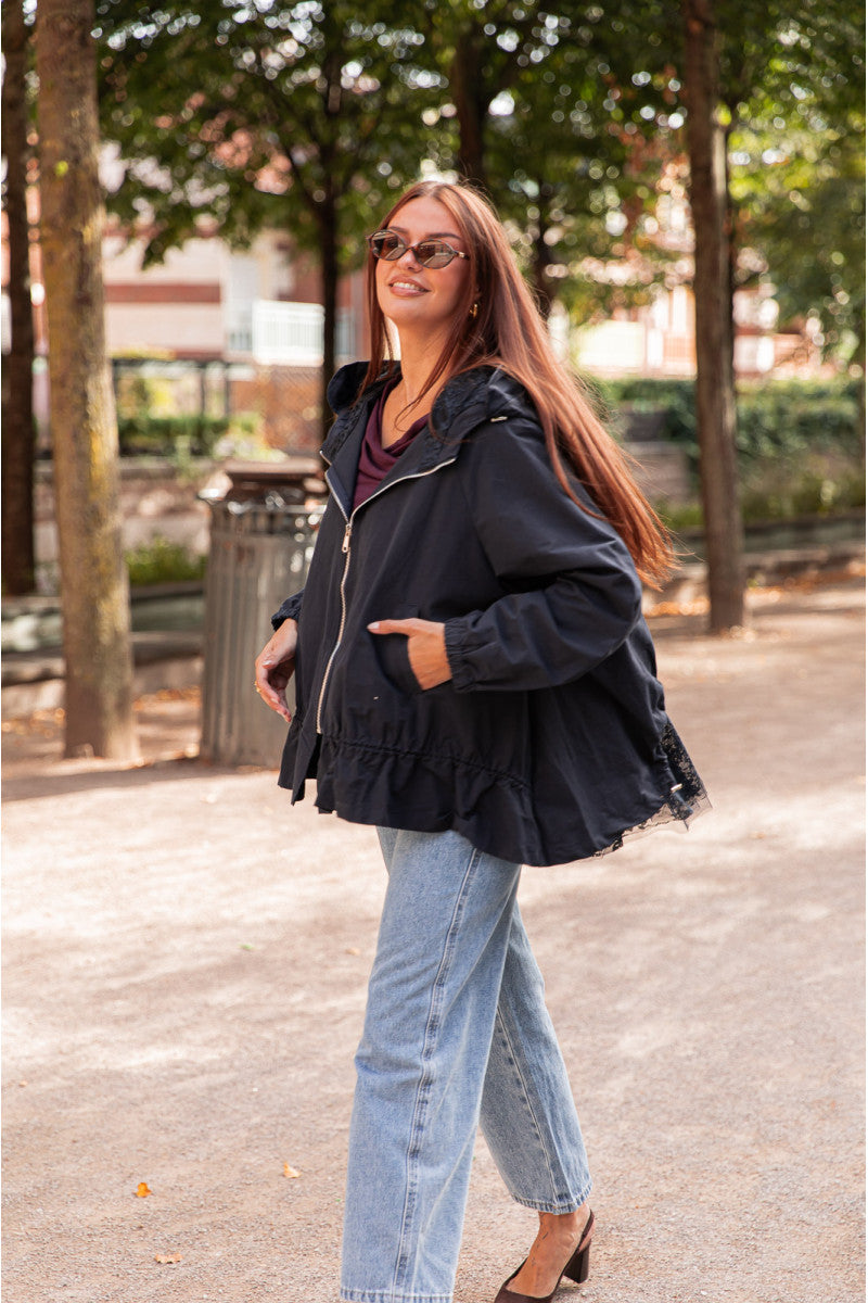 PENNY Bleu Marine - Parka Dentelle