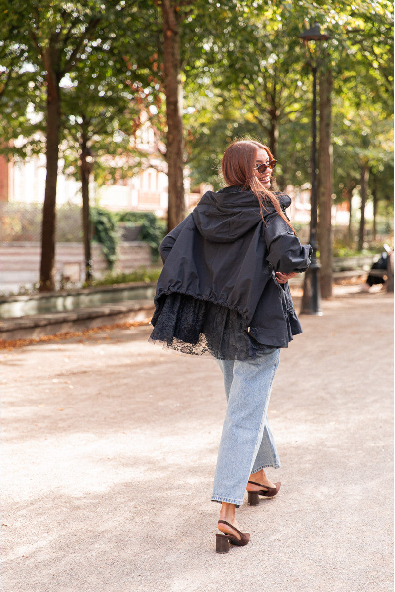 PENNY Bleu Marine - Parka Dentelle