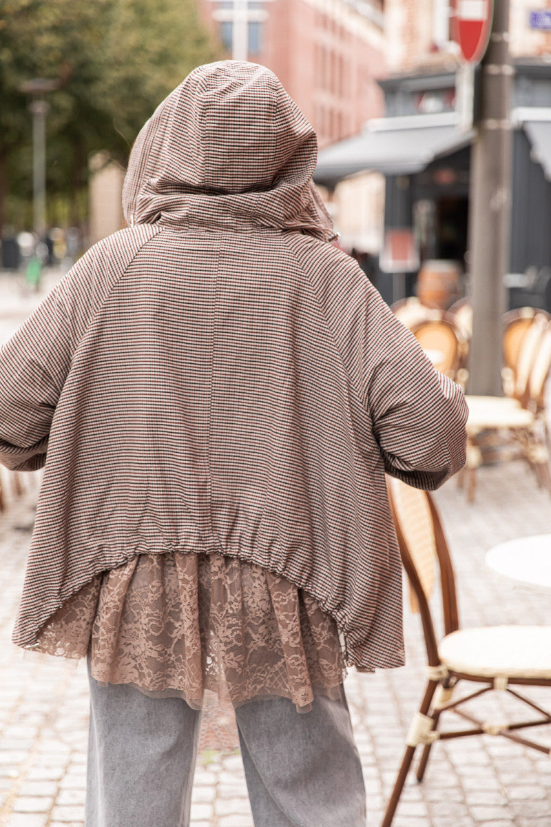 PENNY Carreaux - Parka Dentelle