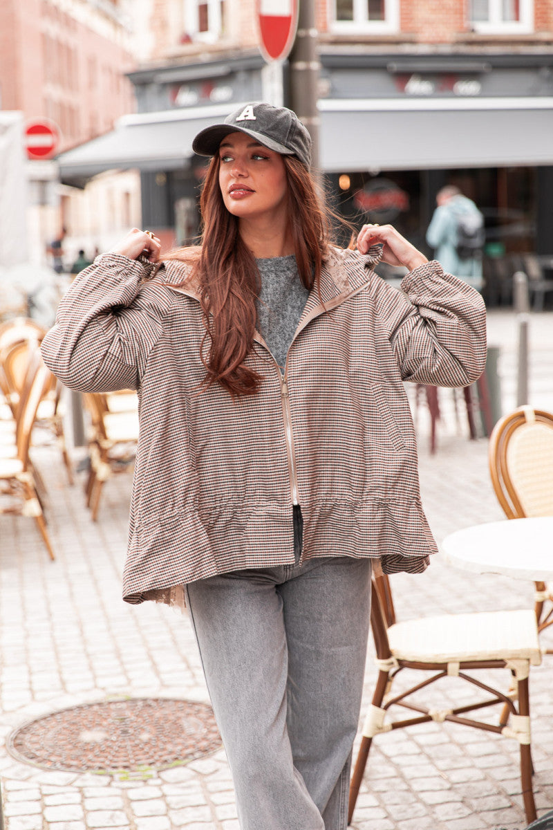 PENNY Carreaux - Parka Dentelle
