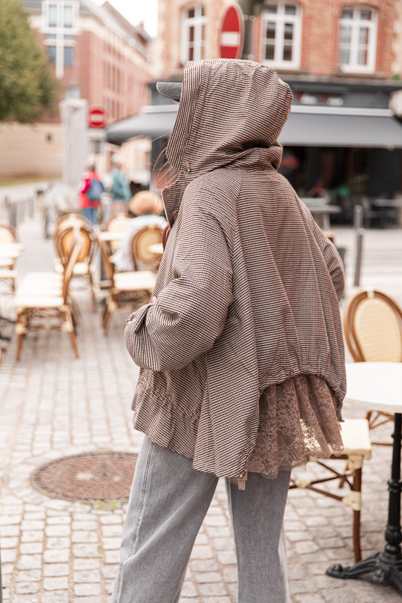 PENNY Carreaux - Parka Dentelle