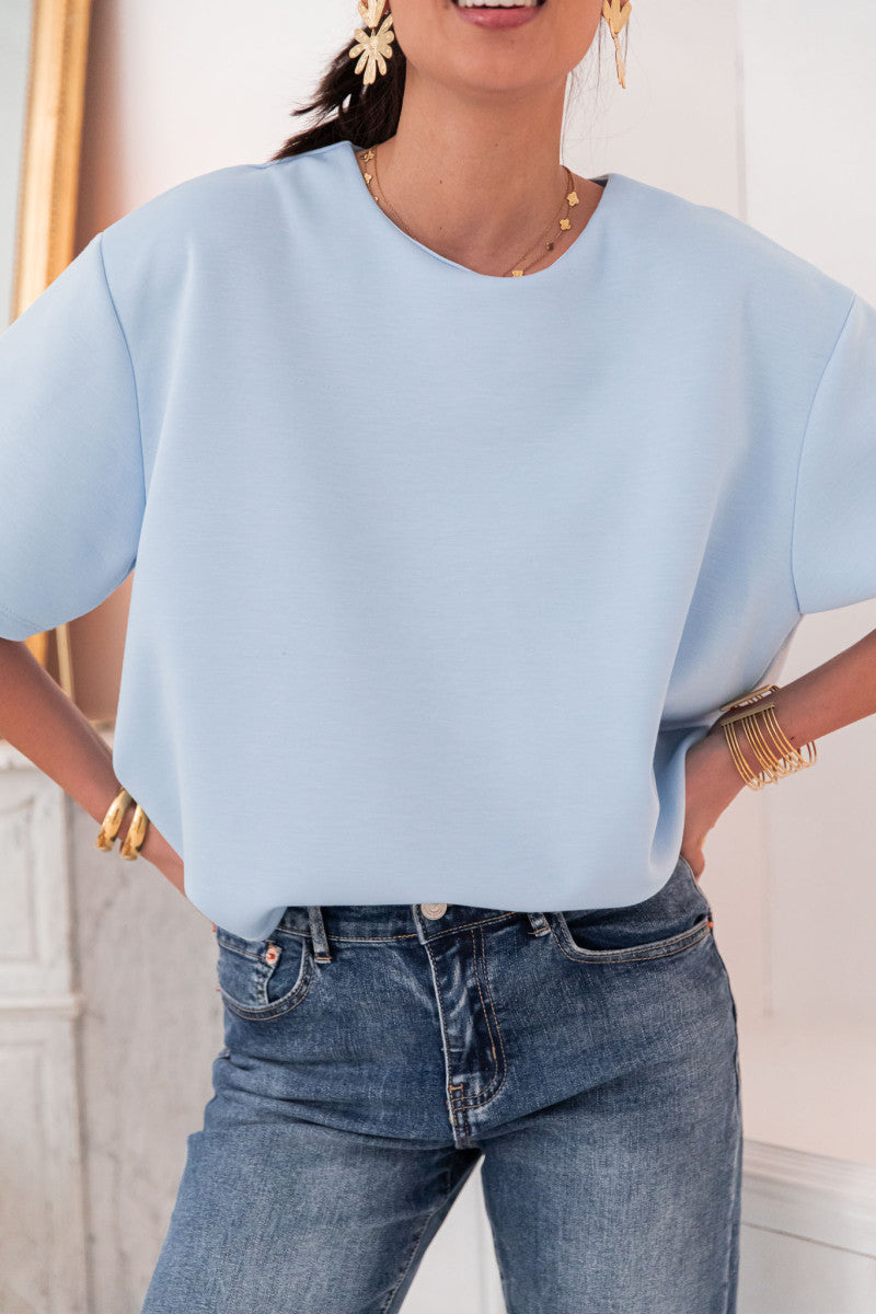 PETER Bleu Ciel - Le T-Shirt Parfait