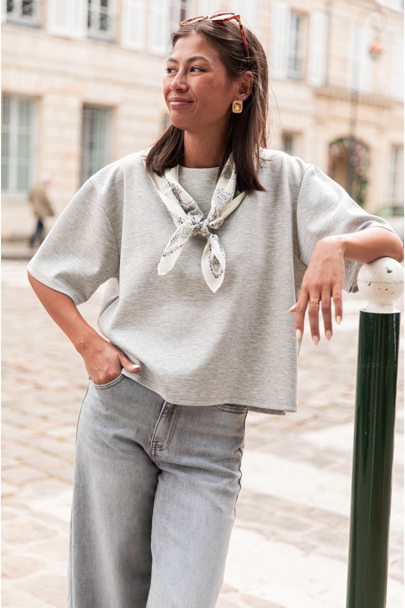 PETER Gris - Le T-Shirt Parfait