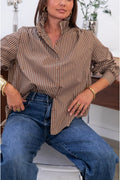 PLUME Chocolat - Chemise Col Victorien