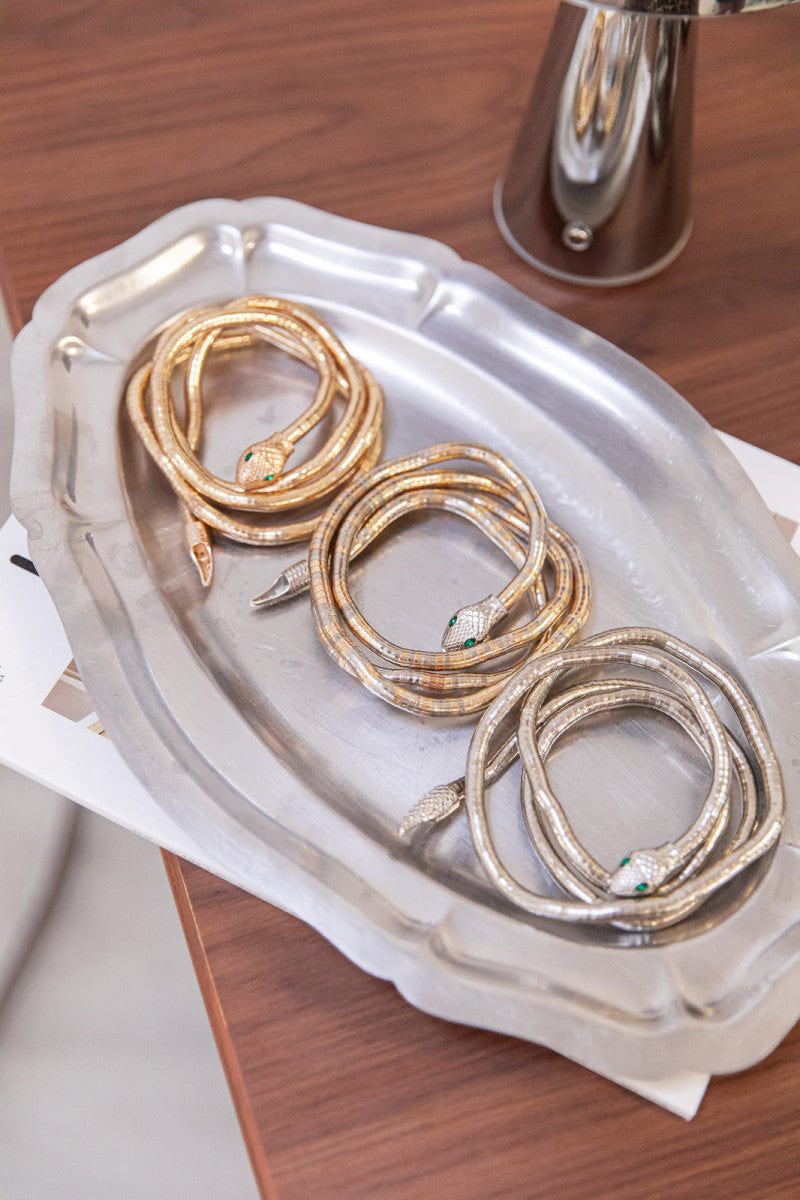 SNAKE Argenté - Collier/Bracelet Multi-Tours