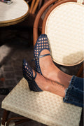 TITOUAN Bleu Marine - Ballerines Ajourées