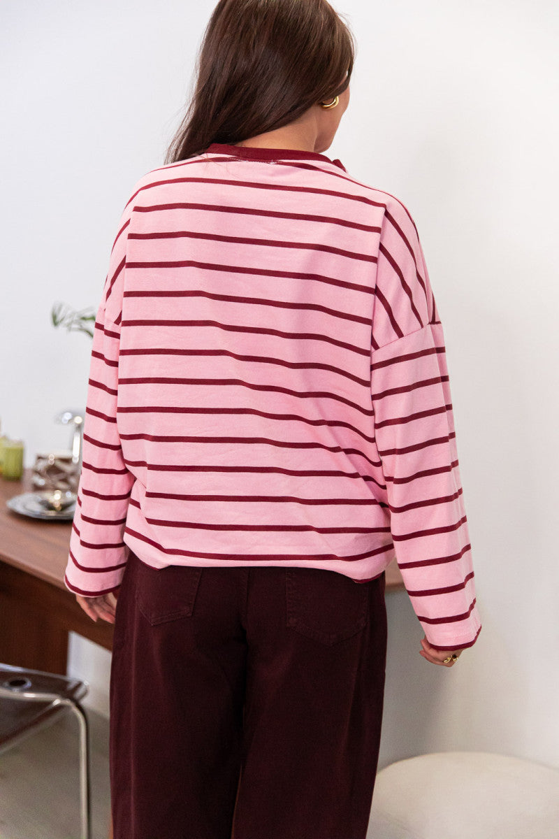VALENTIN Rose/Bordeaux - Top Oversize