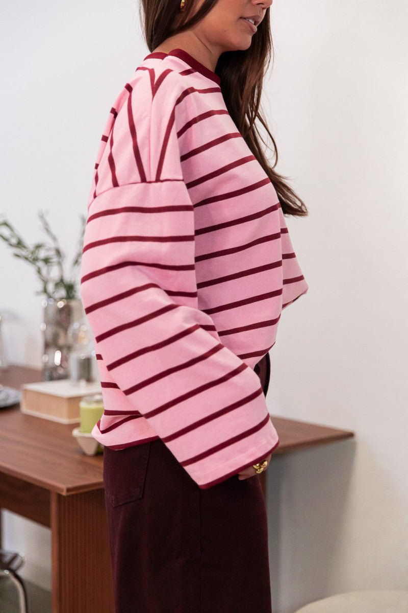 VALENTIN Rose/Bordeaux - Top Oversize